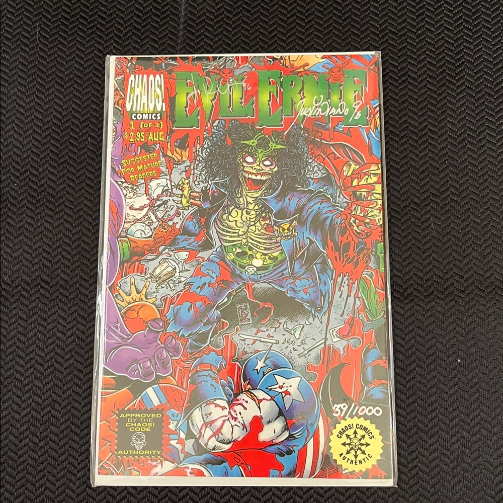 Vintage Chaos Comics Evil Ernie Issue 1 Limited Edition 39/1000 COA